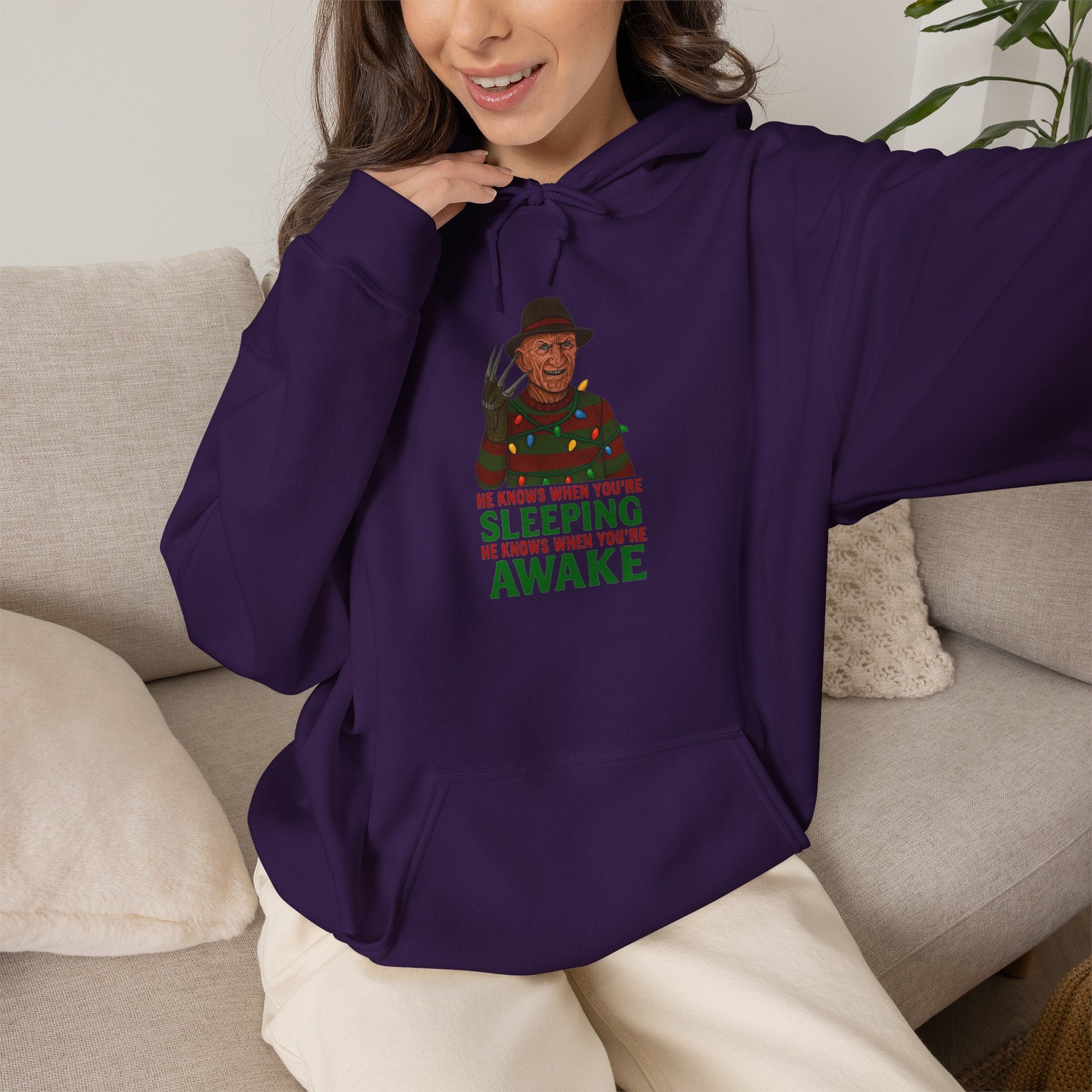 He Knows When You're Sleeping Hoodie