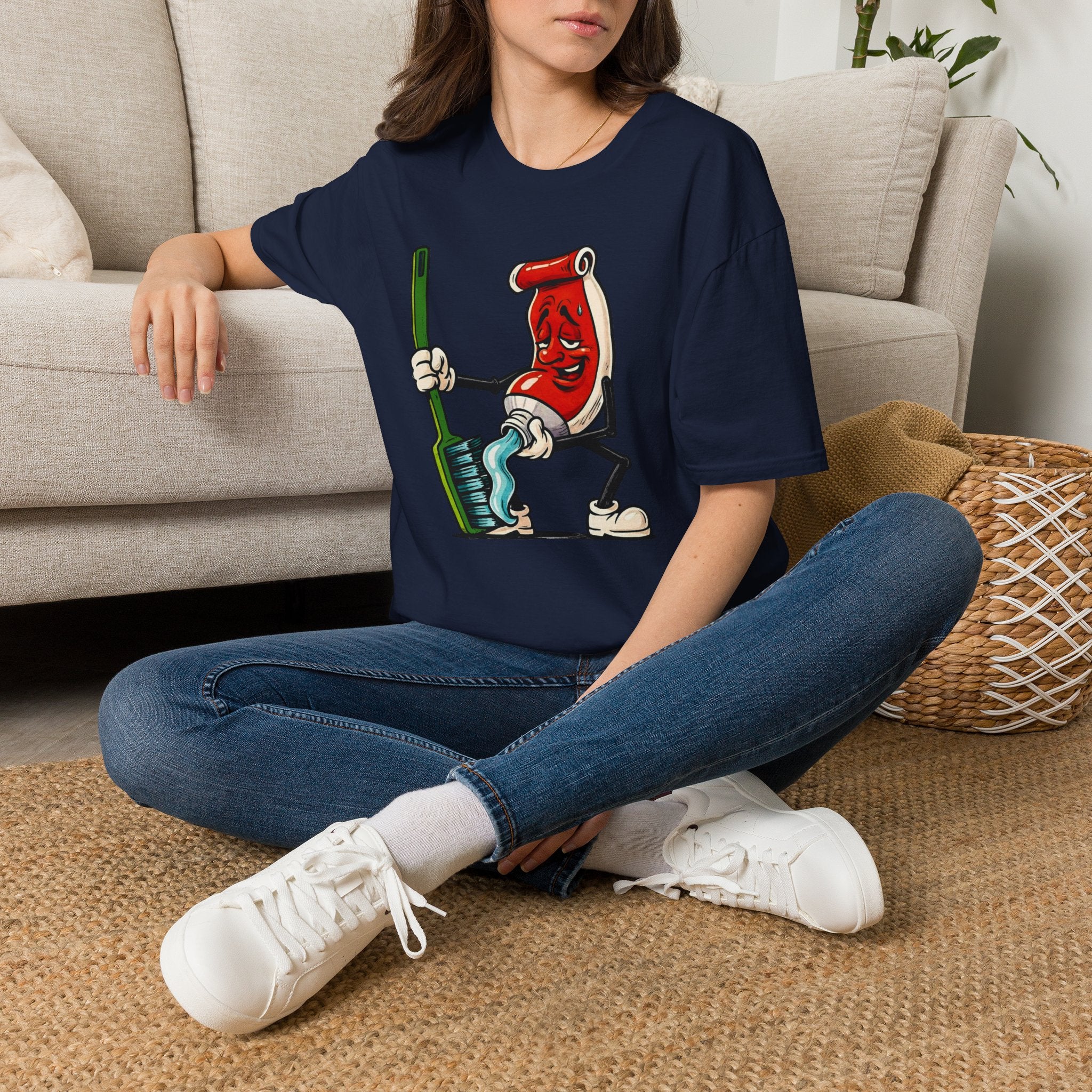 Toothpaste Peeing on Toothbrush T-Shirt