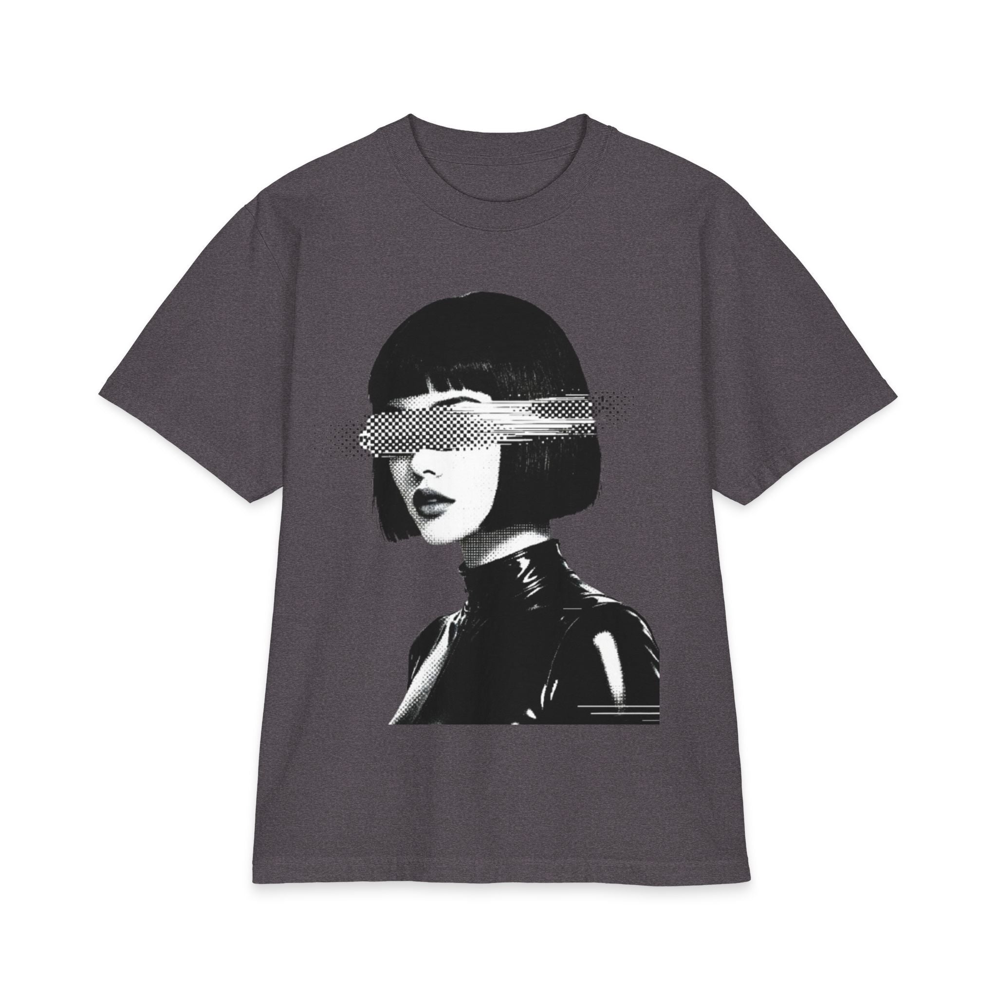 Noir Glitch Portrait Graphic Tee