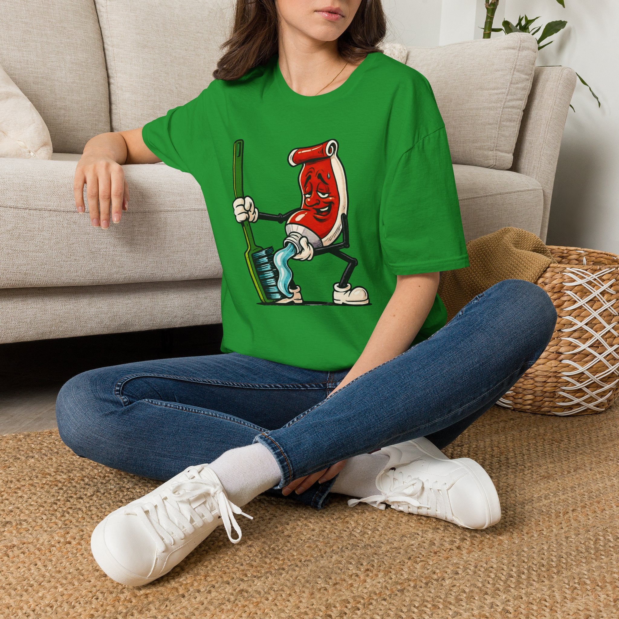 Toothpaste Peeing on Toothbrush T-Shirt