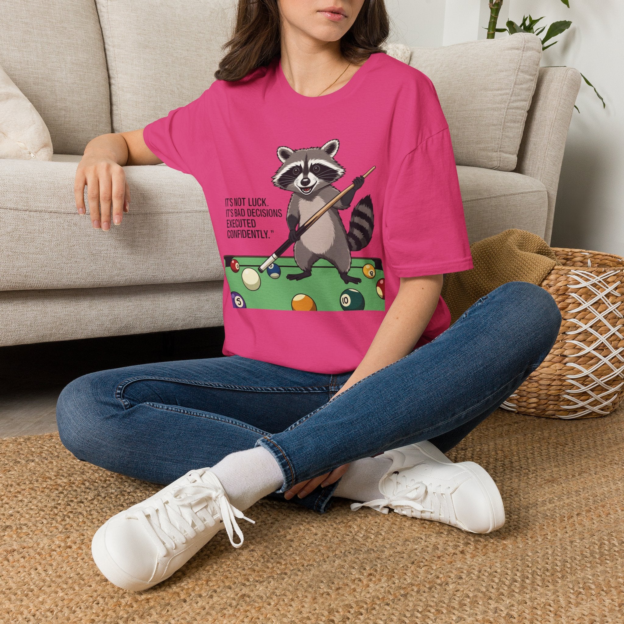 Raccoon Pool Player TShirt