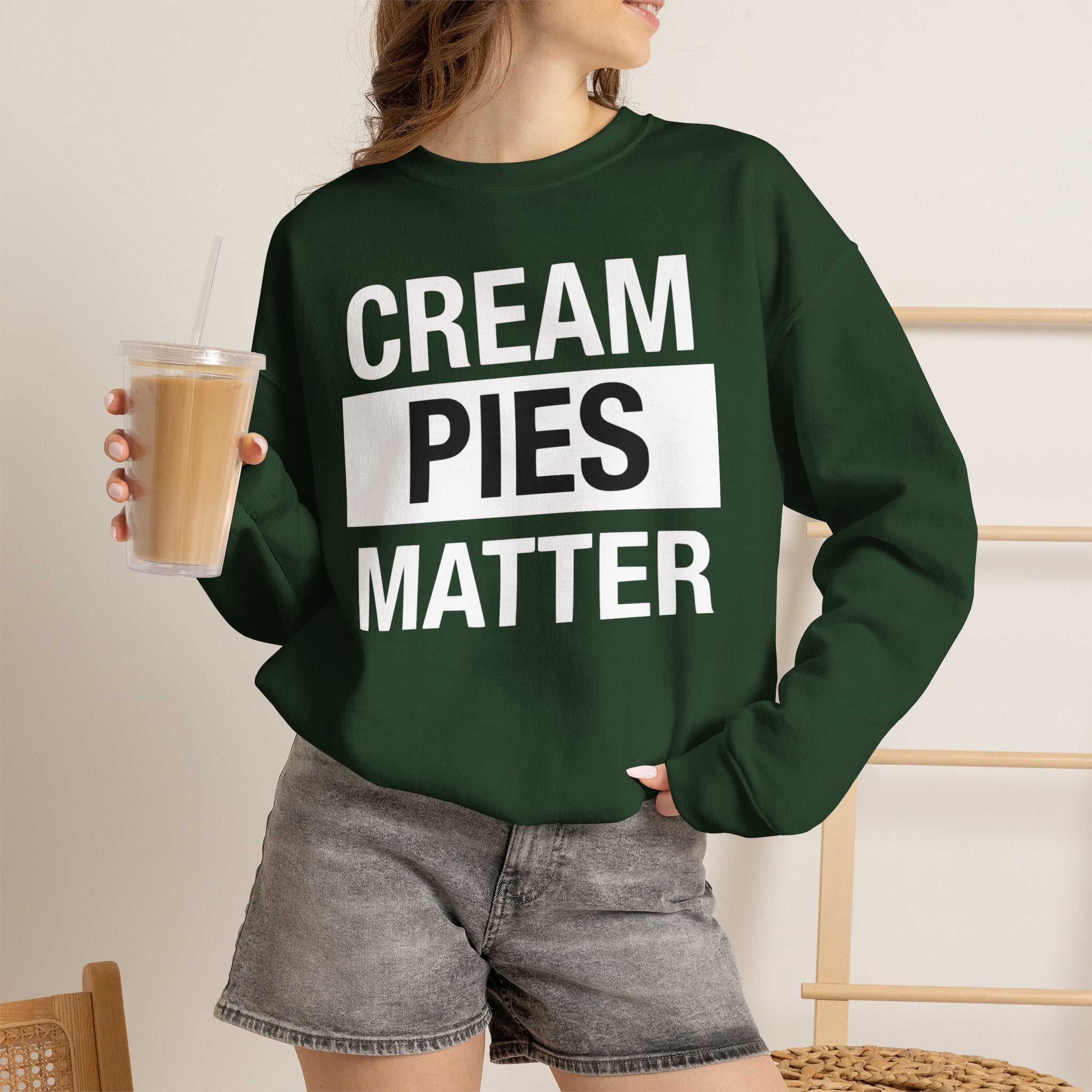 Cream Pies Matter Crewneck Sweatshirt