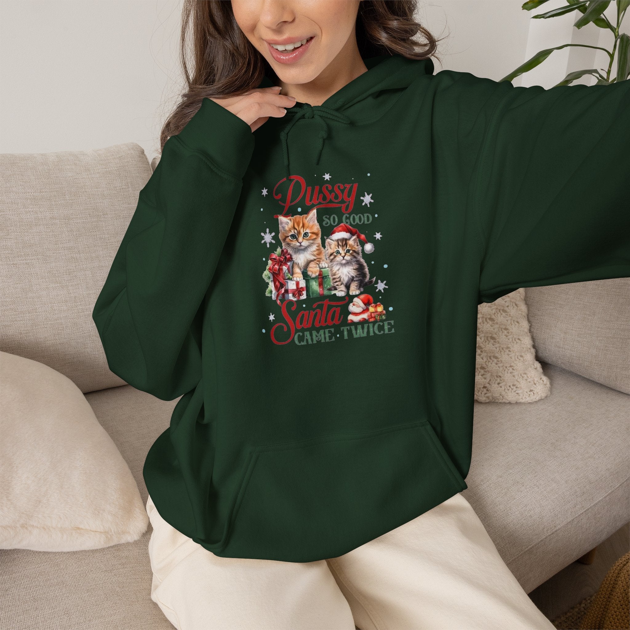 Pussy So Good, Santa Came Twice Hoodie