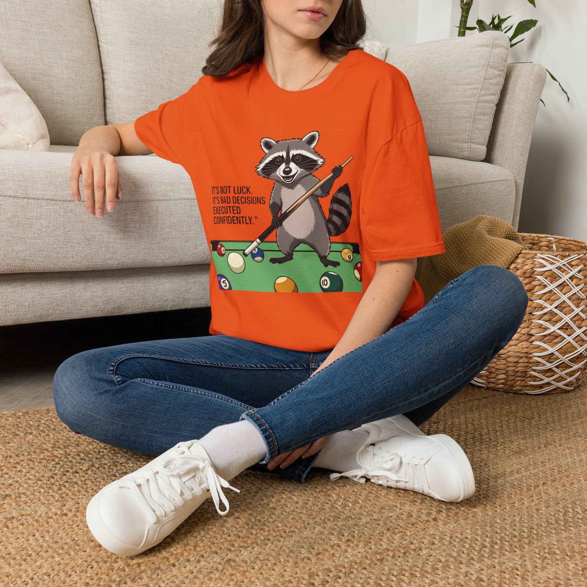 Raccoon Pool Player TShirt