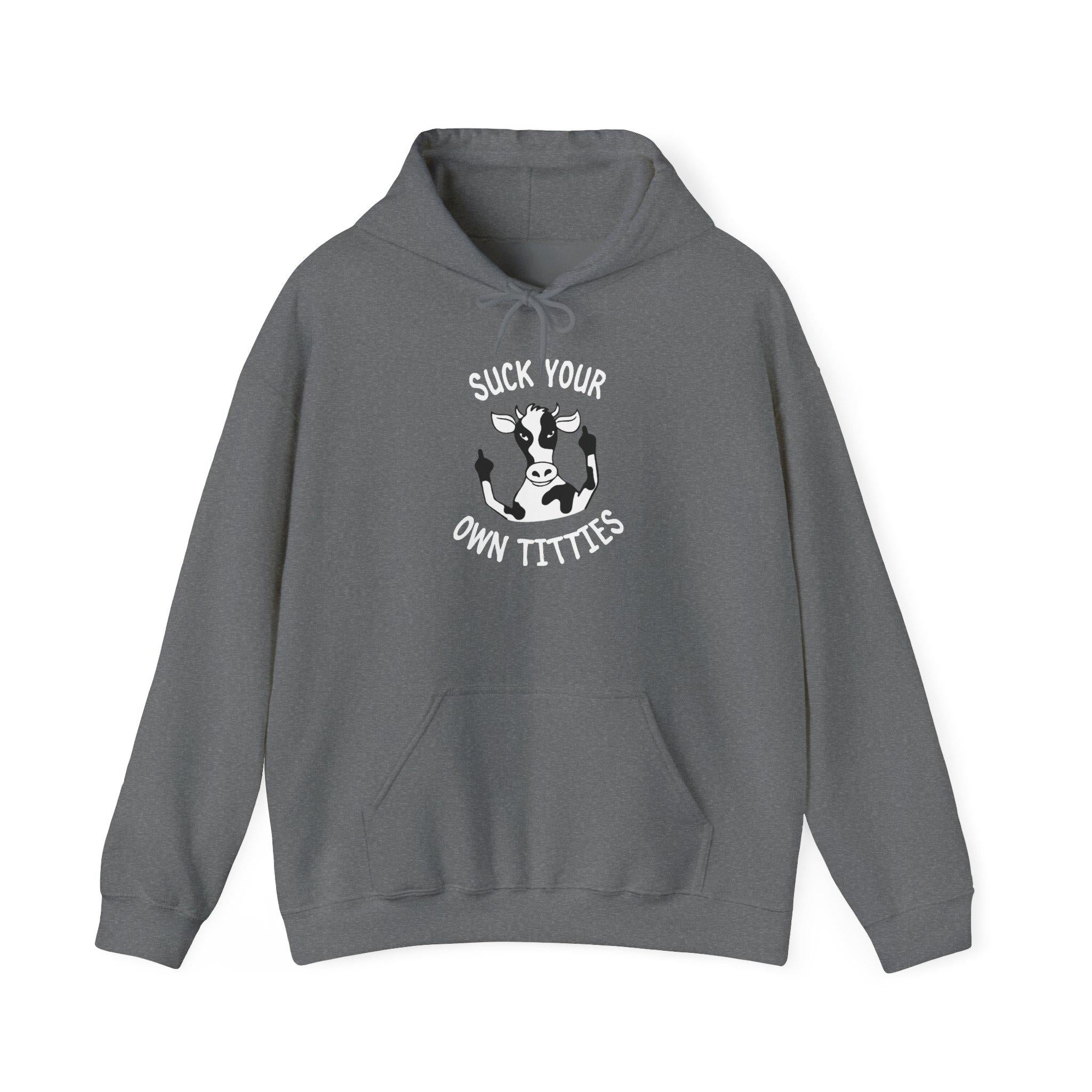 Suck Your Own Titties Funny Cow Hoodie