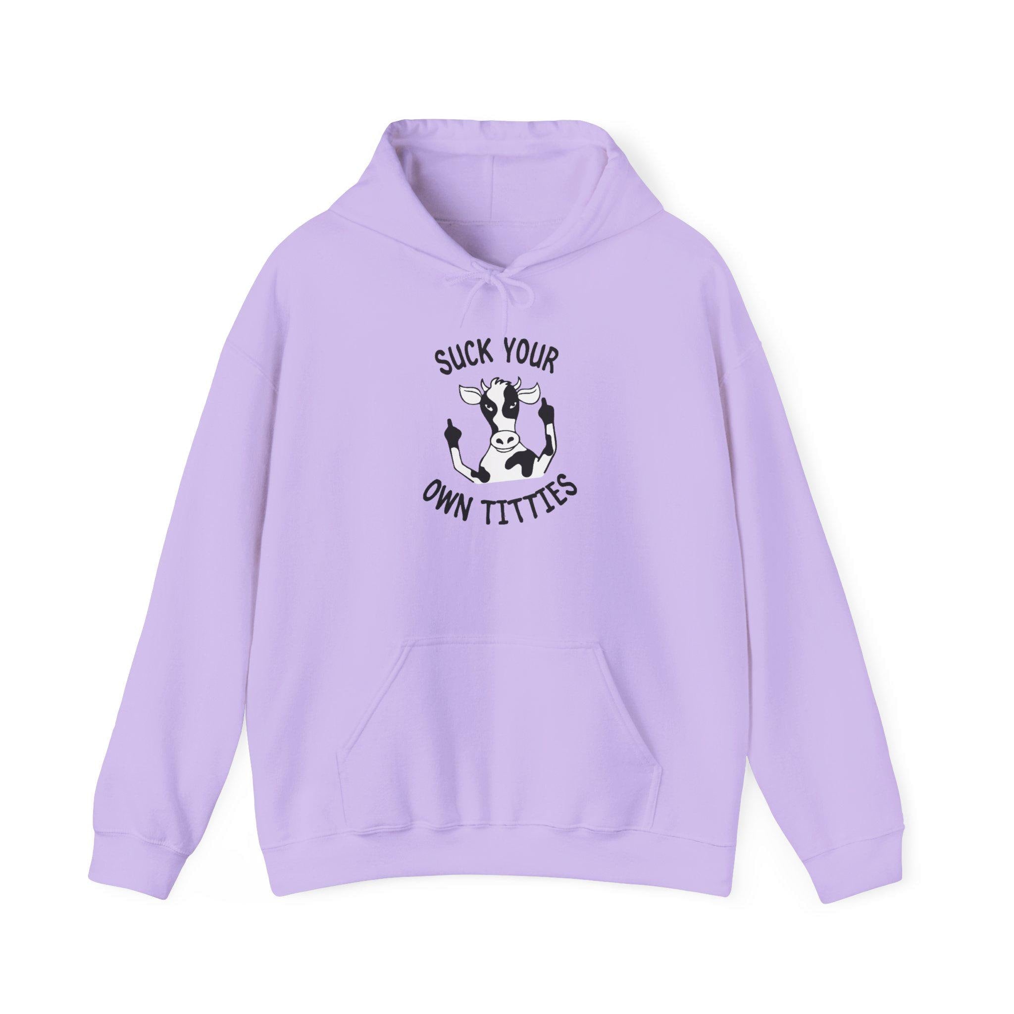 Suck Your Own Titties Funny Cow Hoodie