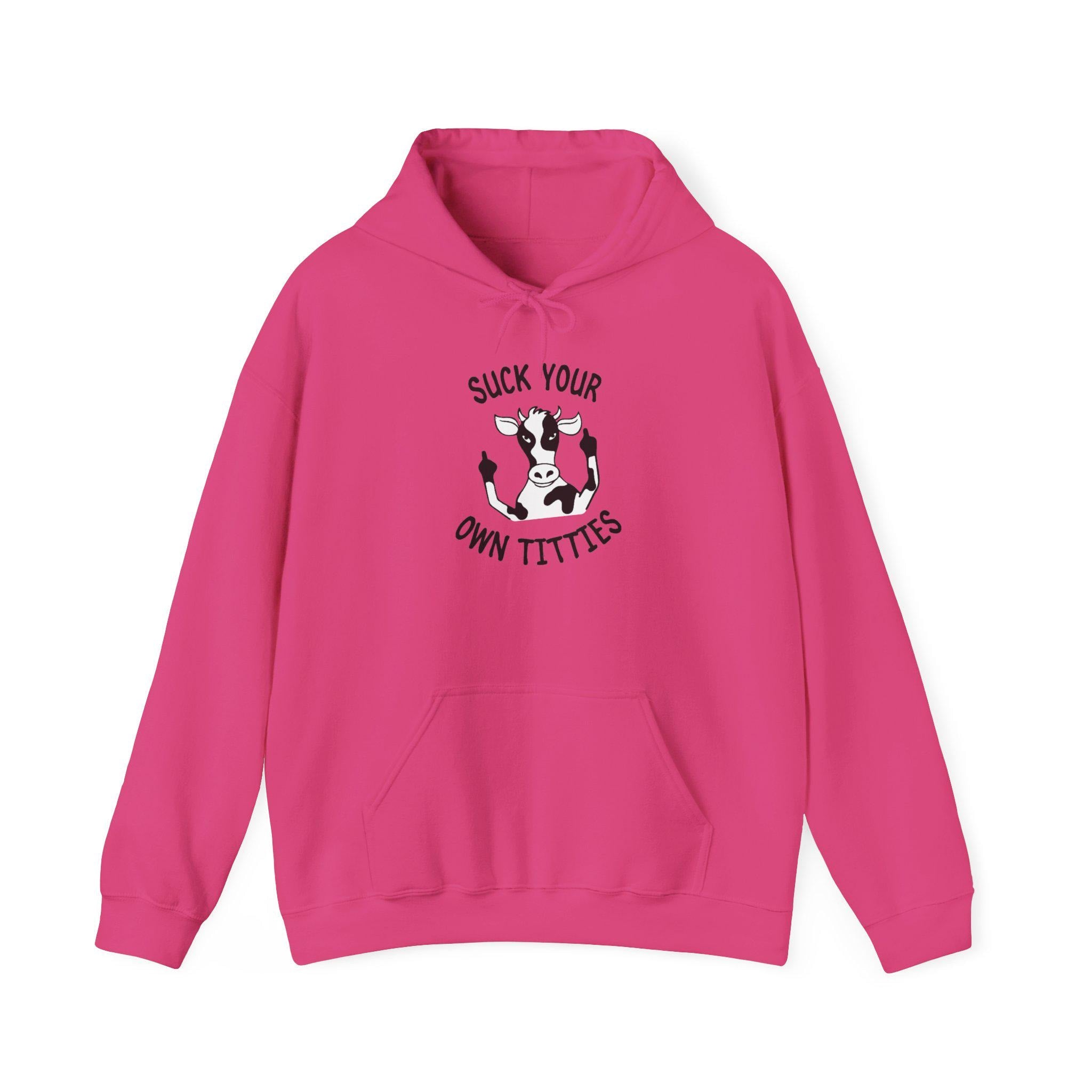 Suck Your Own Titties Funny Cow Hoodie