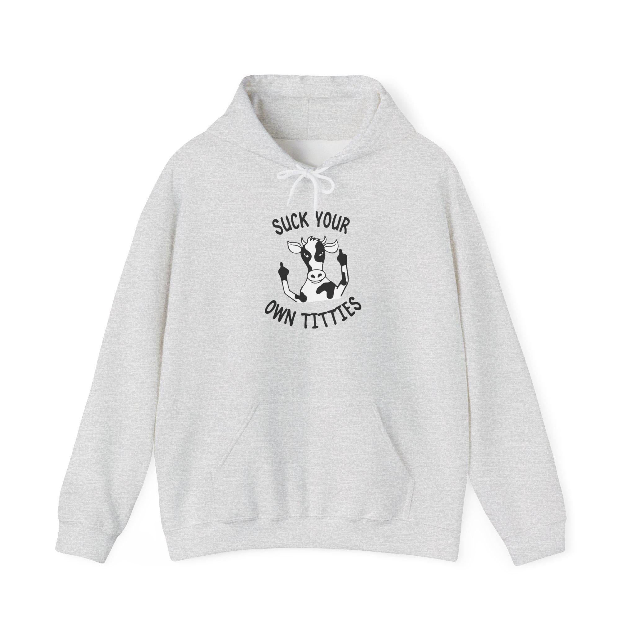 Suck Your Own Titties Funny Cow Hoodie
