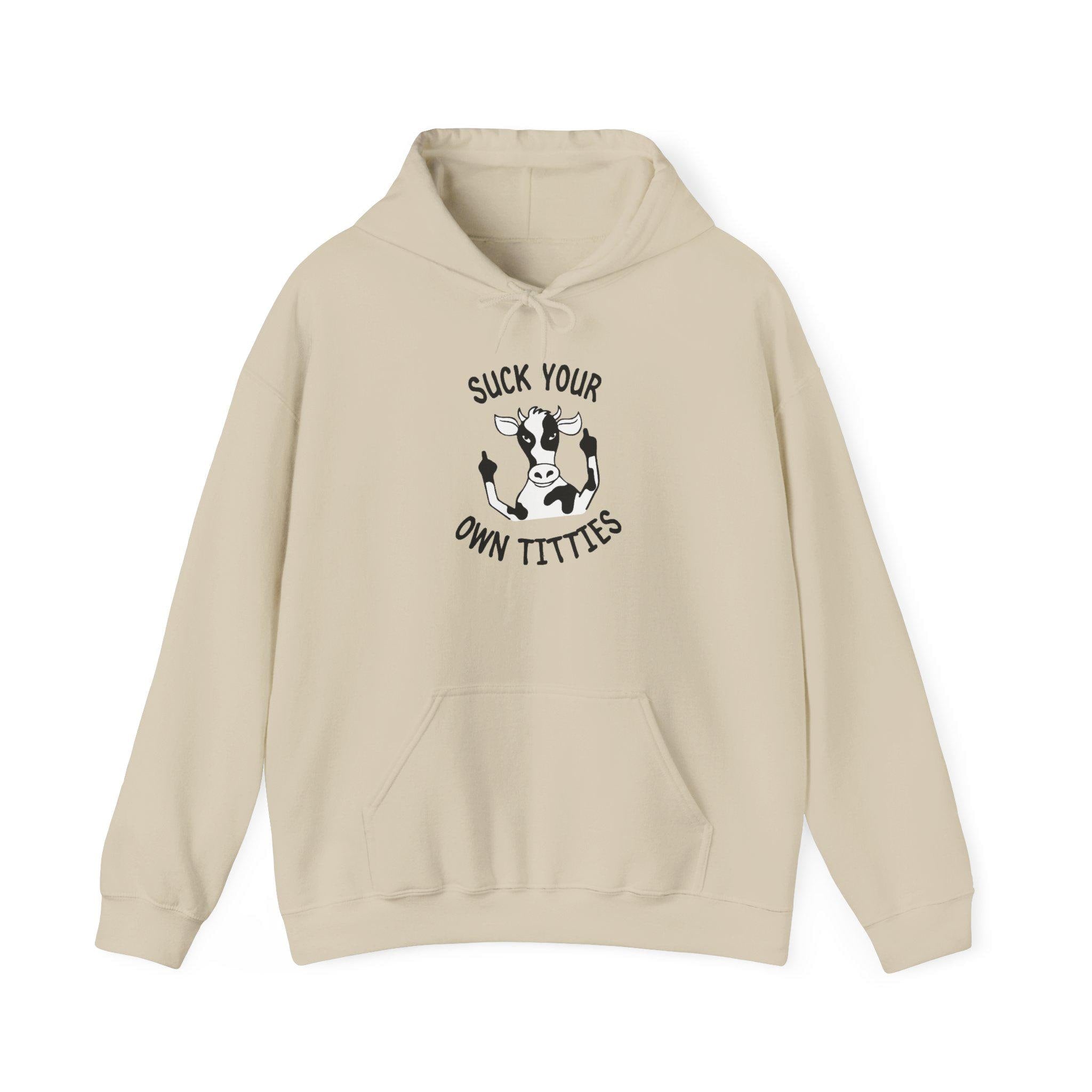Suck Your Own Titties Funny Cow Hoodie