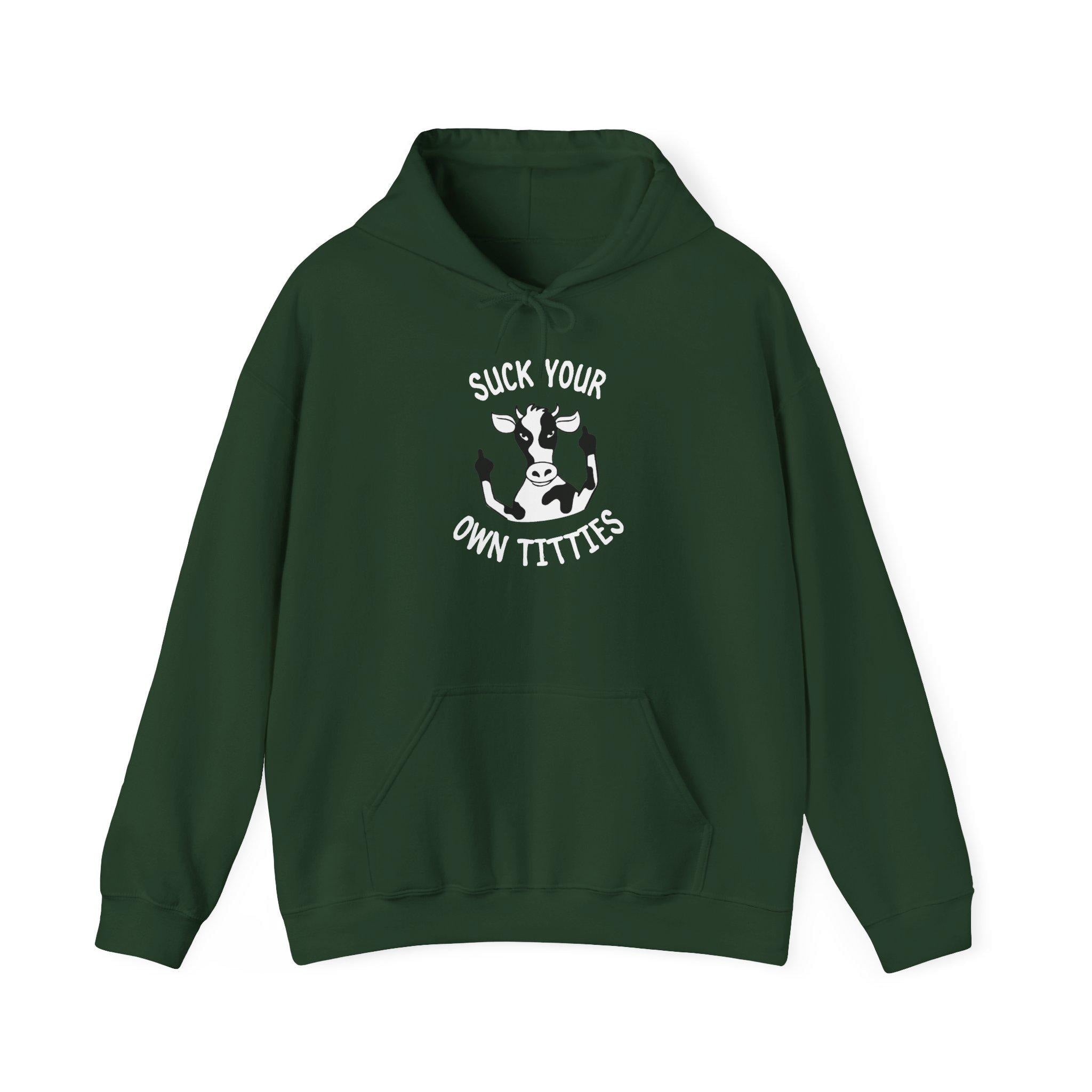 Suck Your Own Titties Funny Cow Hoodie
