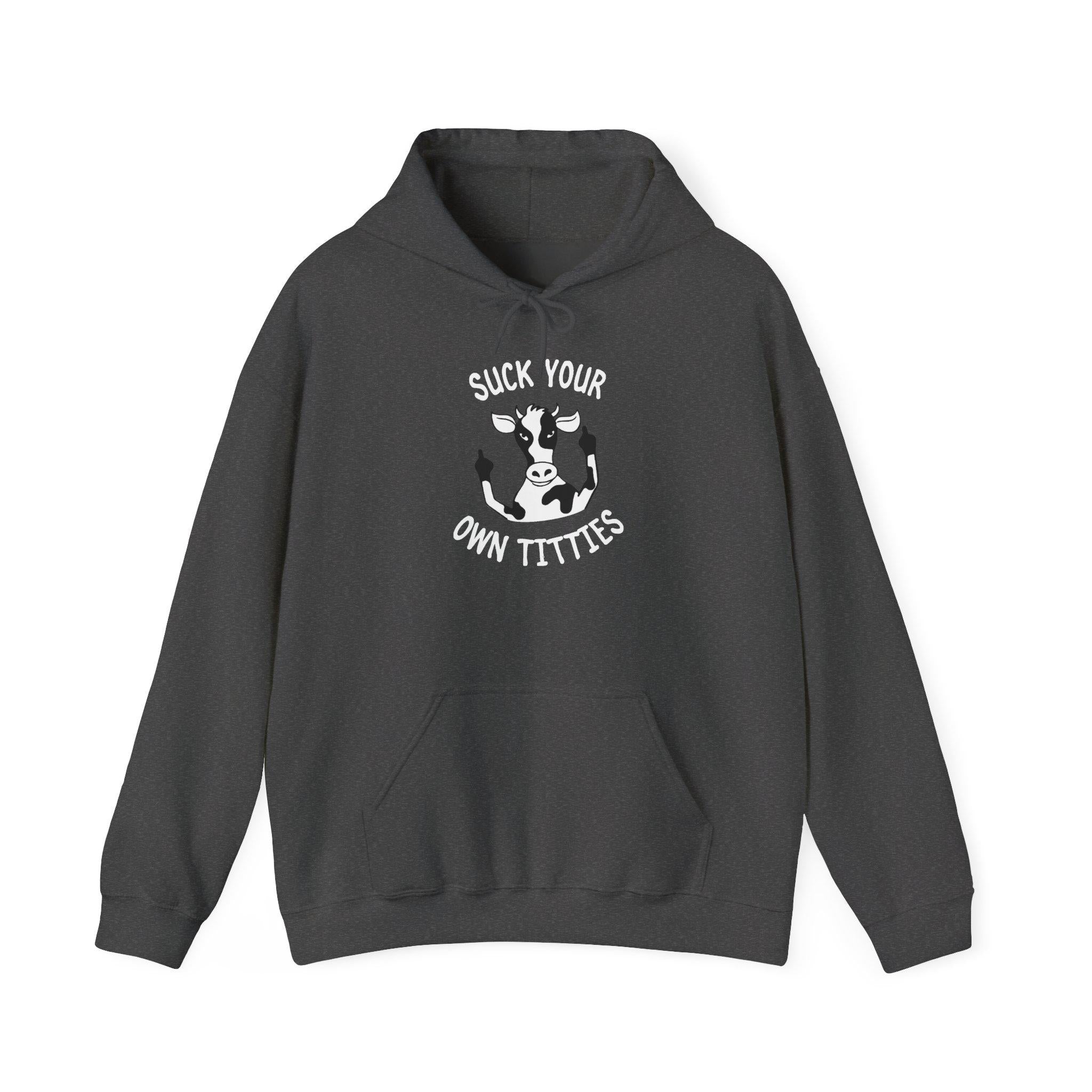 Suck Your Own Titties Funny Cow Hoodie
