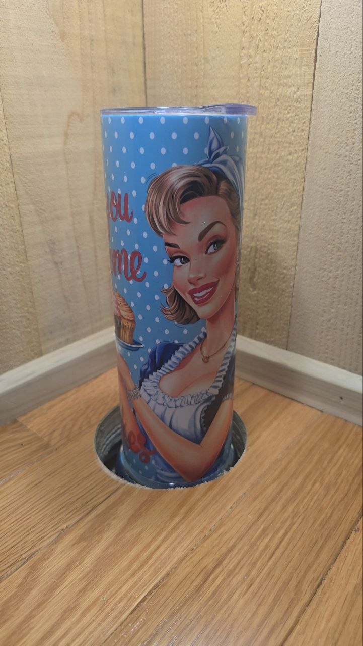 Shut the Fucupcakes Funny Skinny Tumbler