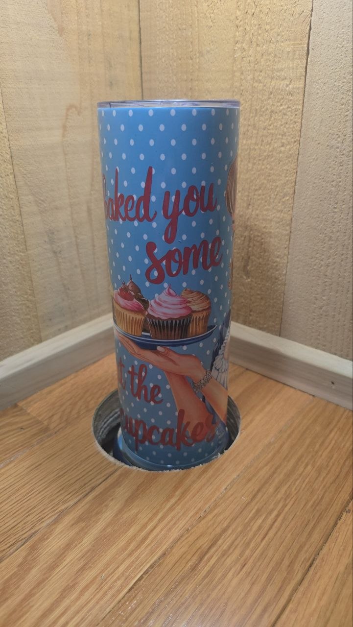 Shut the Fucupcakes Funny Skinny Tumbler