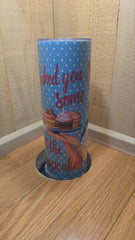 Shut the Fucupcakes Funny Skinny Tumbler